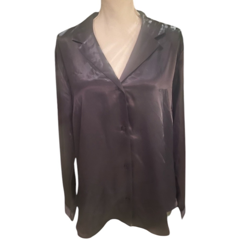 Victoria secret pajama top. Large Navy NWT. Button down front.